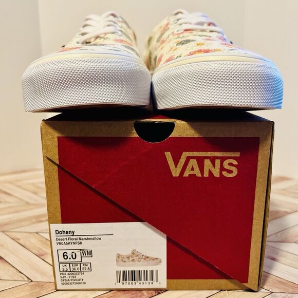 Vans Doheny Desert Floral Marshmallow Womens 6 Sneaker Shoe Low Top VN0A5HYNFS8 - Picture 7 of 10